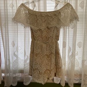 Rue 21 Lace White Romper
